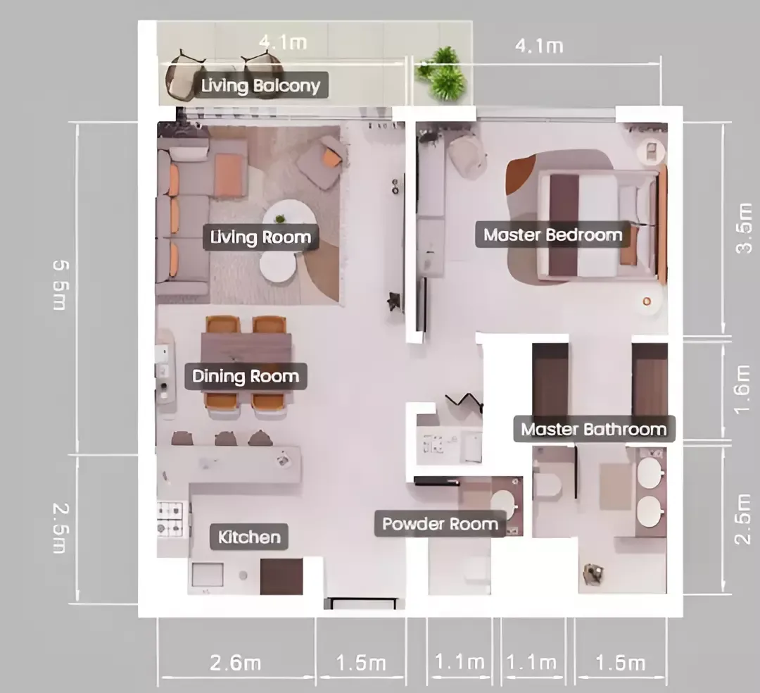 Floor plan for Type A