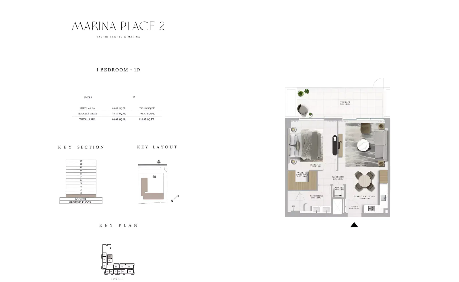 Floor plan for Type 1D