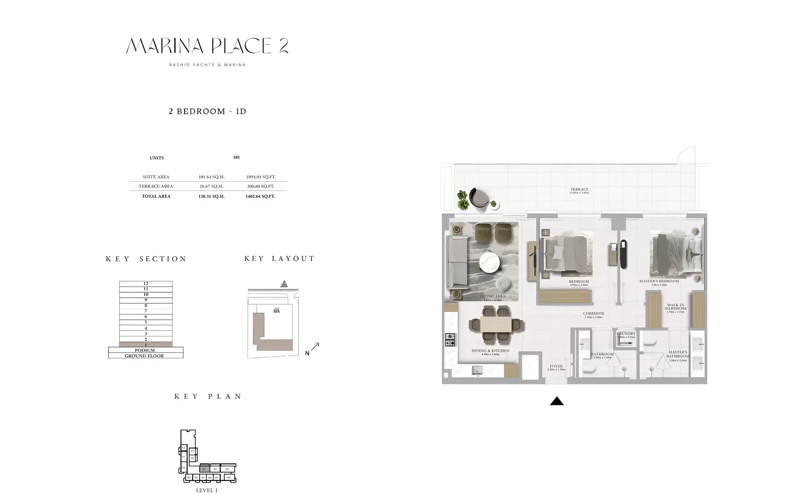 Floor plan for Type 1D