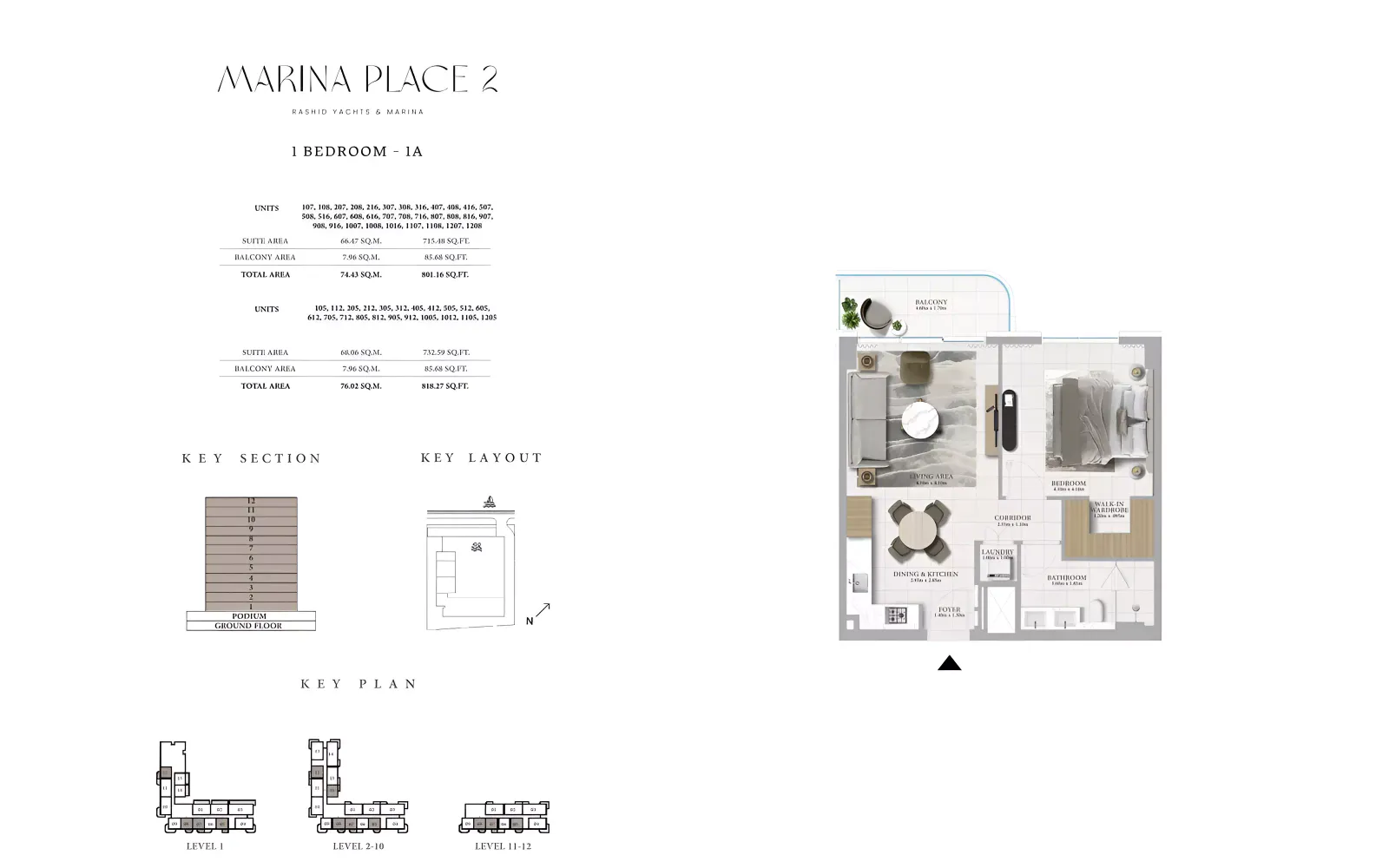 Floor plan for Type 1A