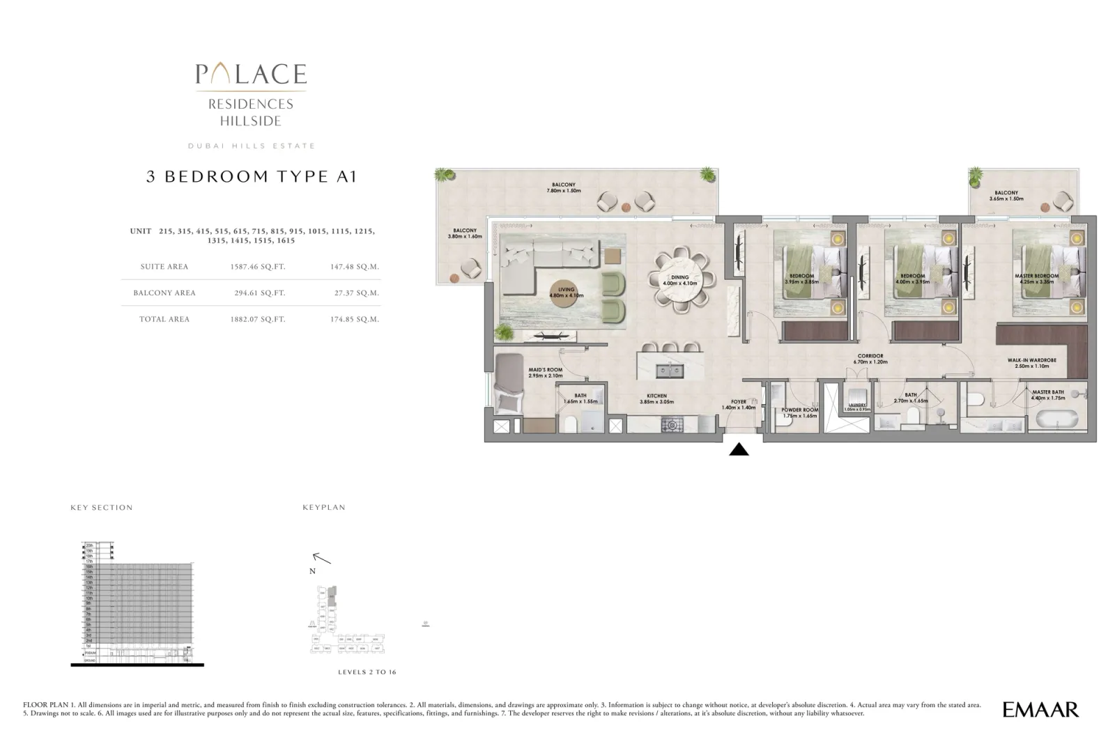 Floor plan for Type A1