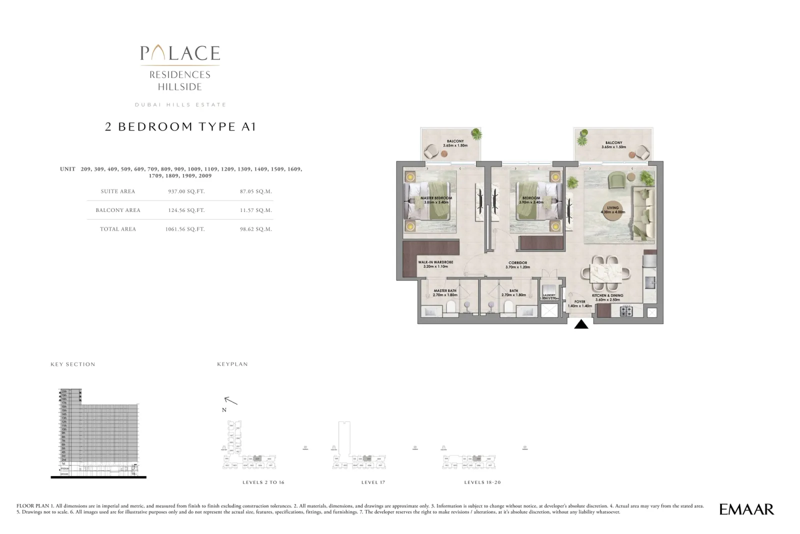 Floor plan for Type A1