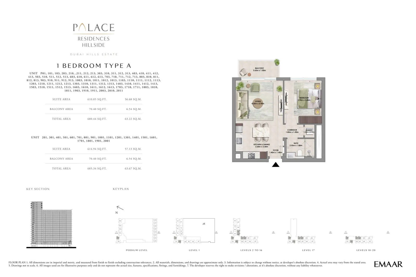 Floor plan for Type A