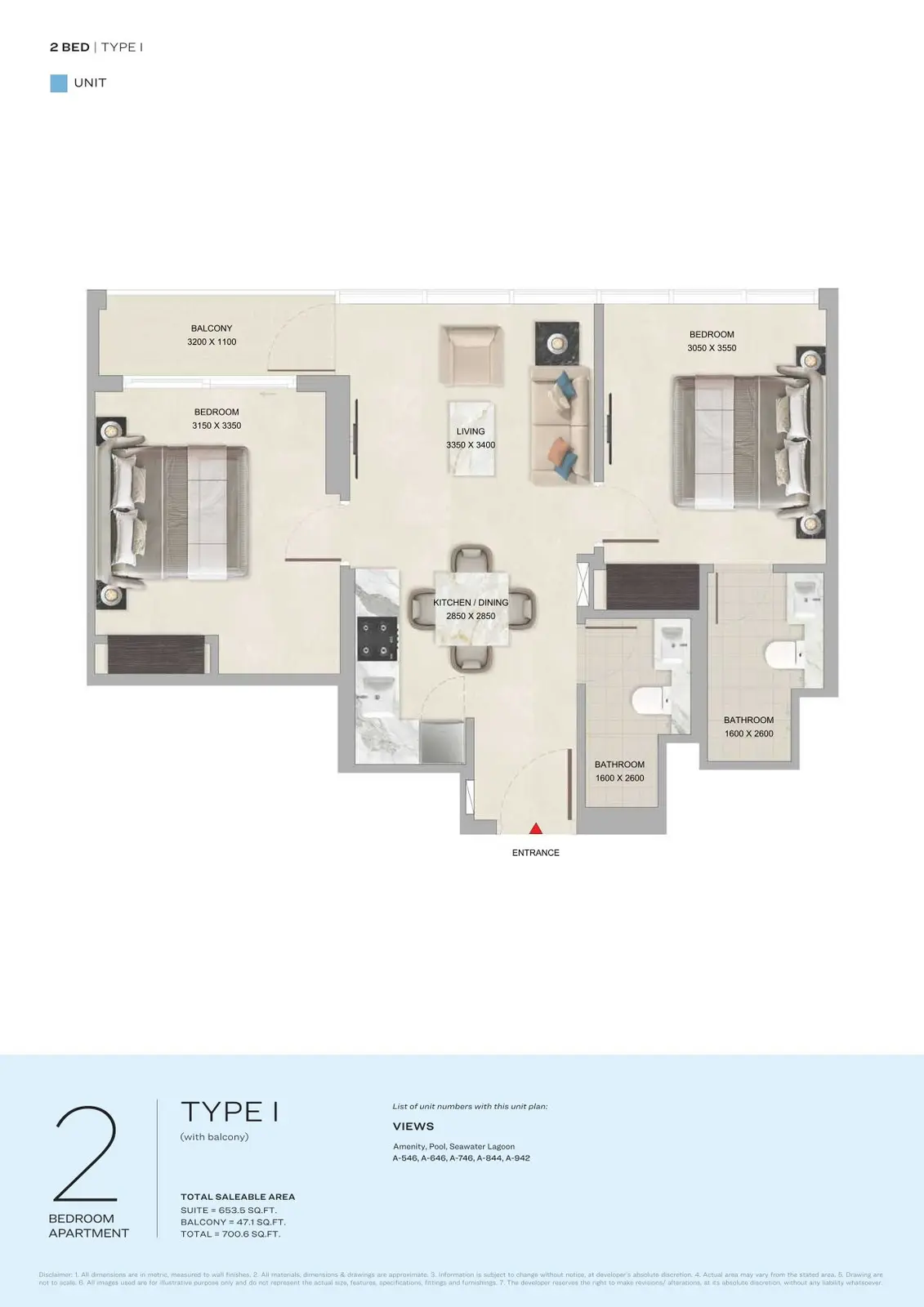 Floor plan for Type I
