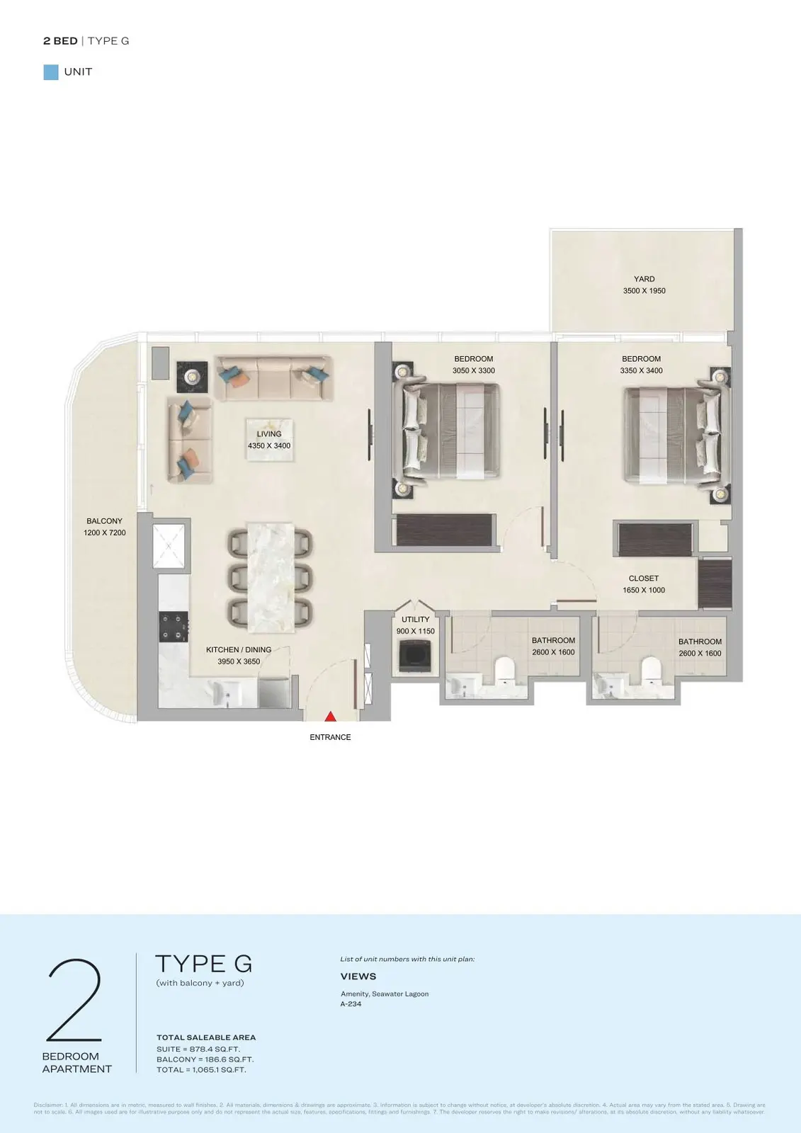 Floor plan for Type G