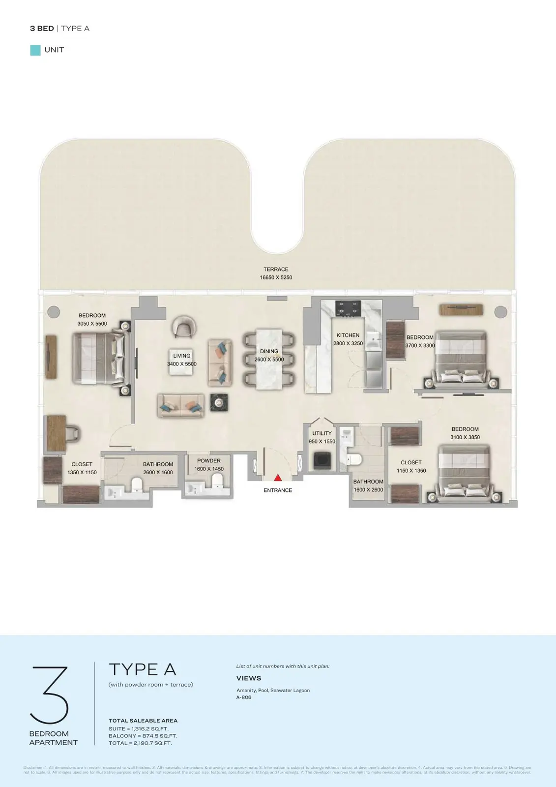 Floor plan for Type A