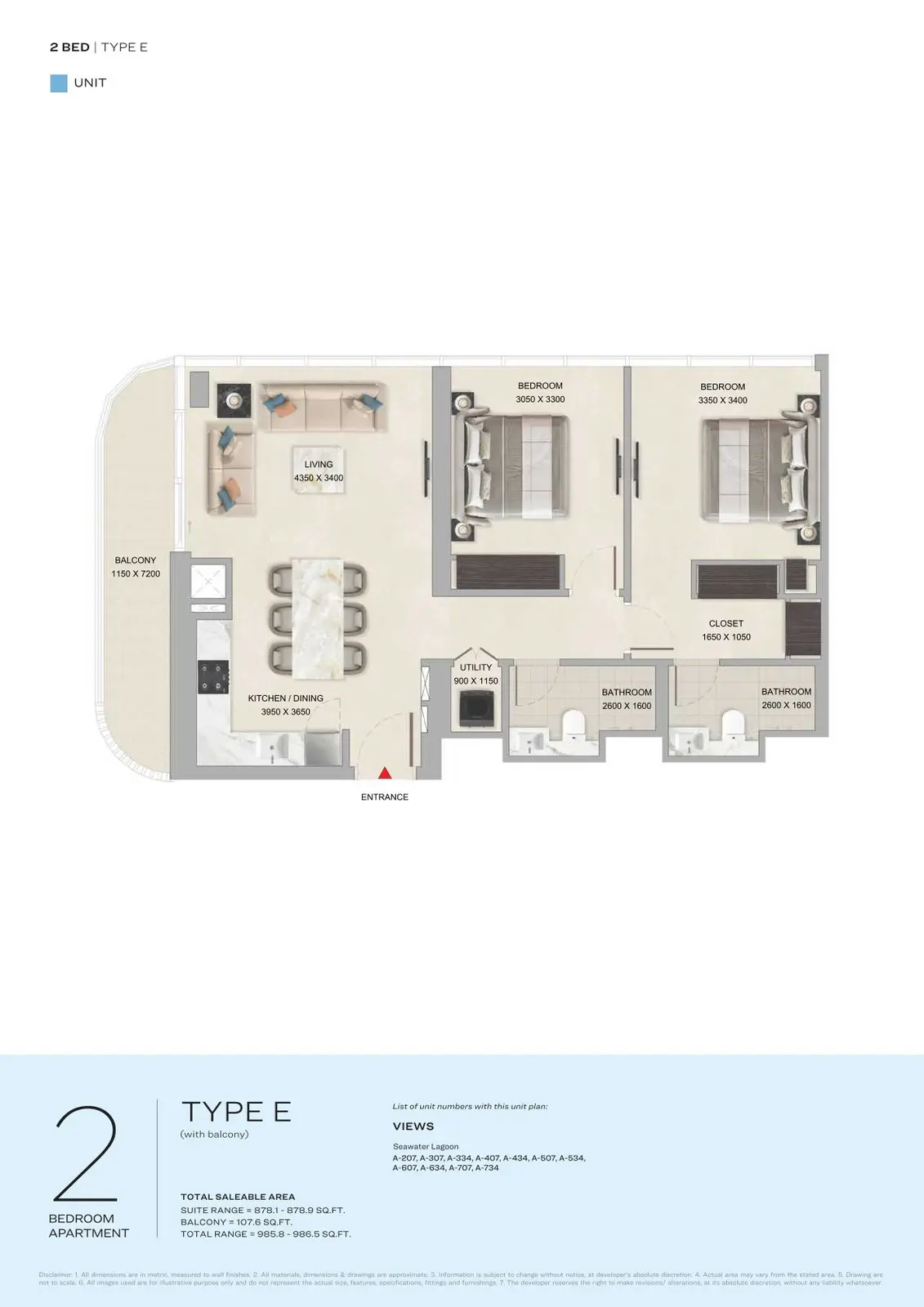 Floor plan for Type E