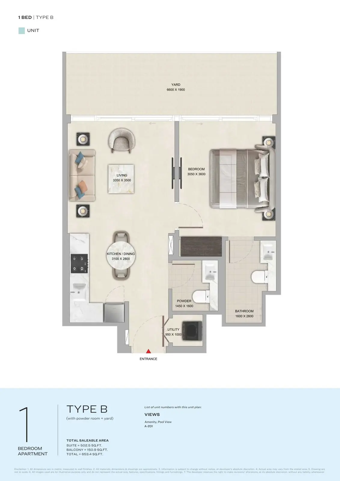 Floor plan for Type B