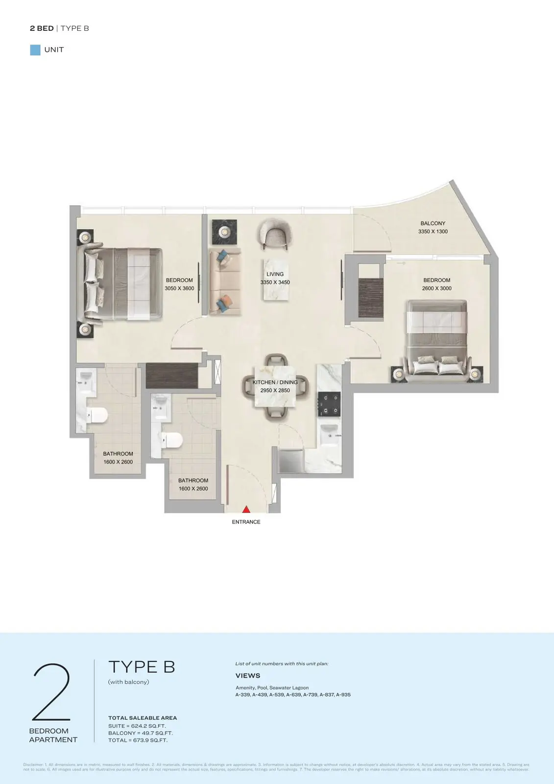 Floor plan for Type B