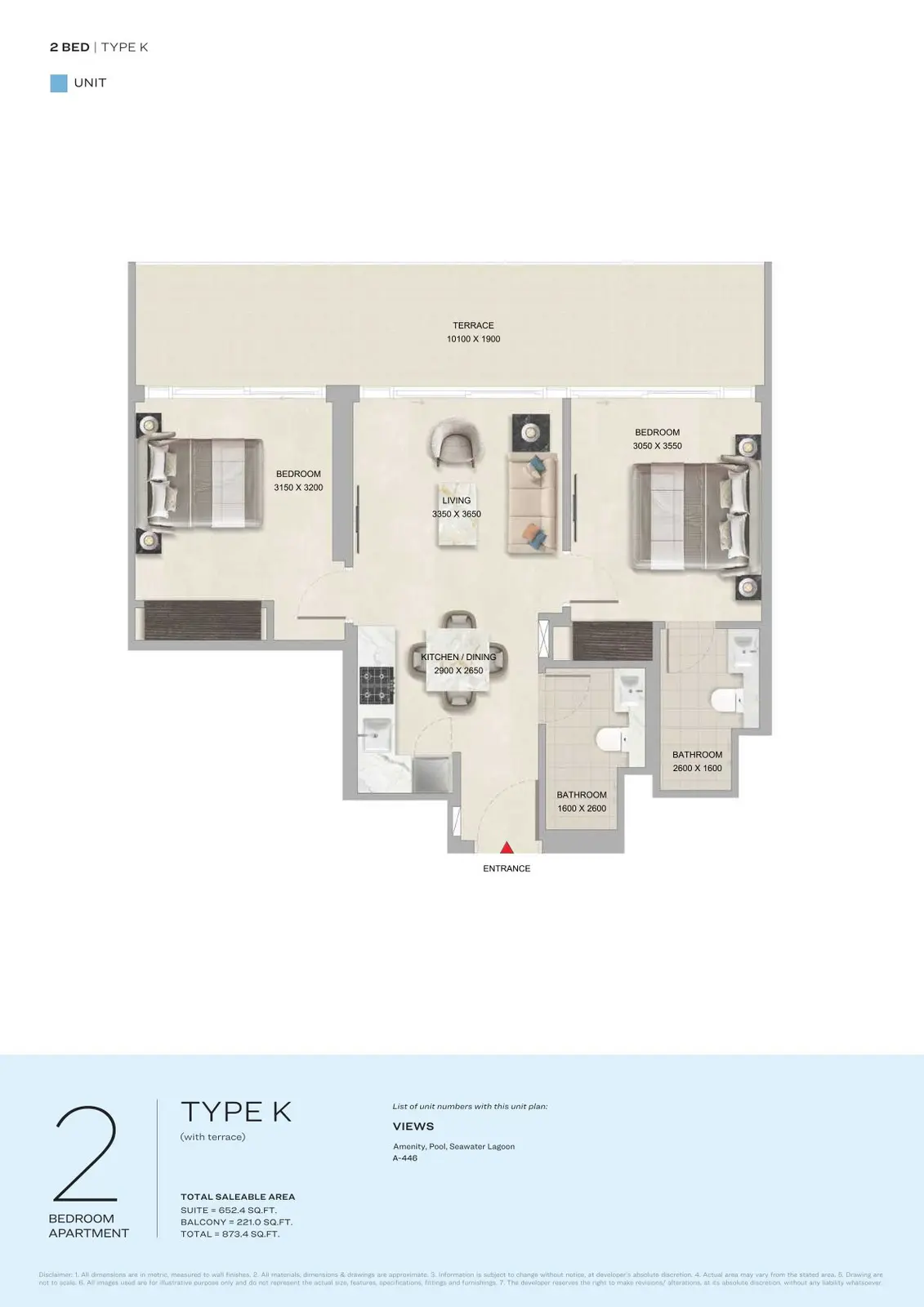 Floor plan for Type K