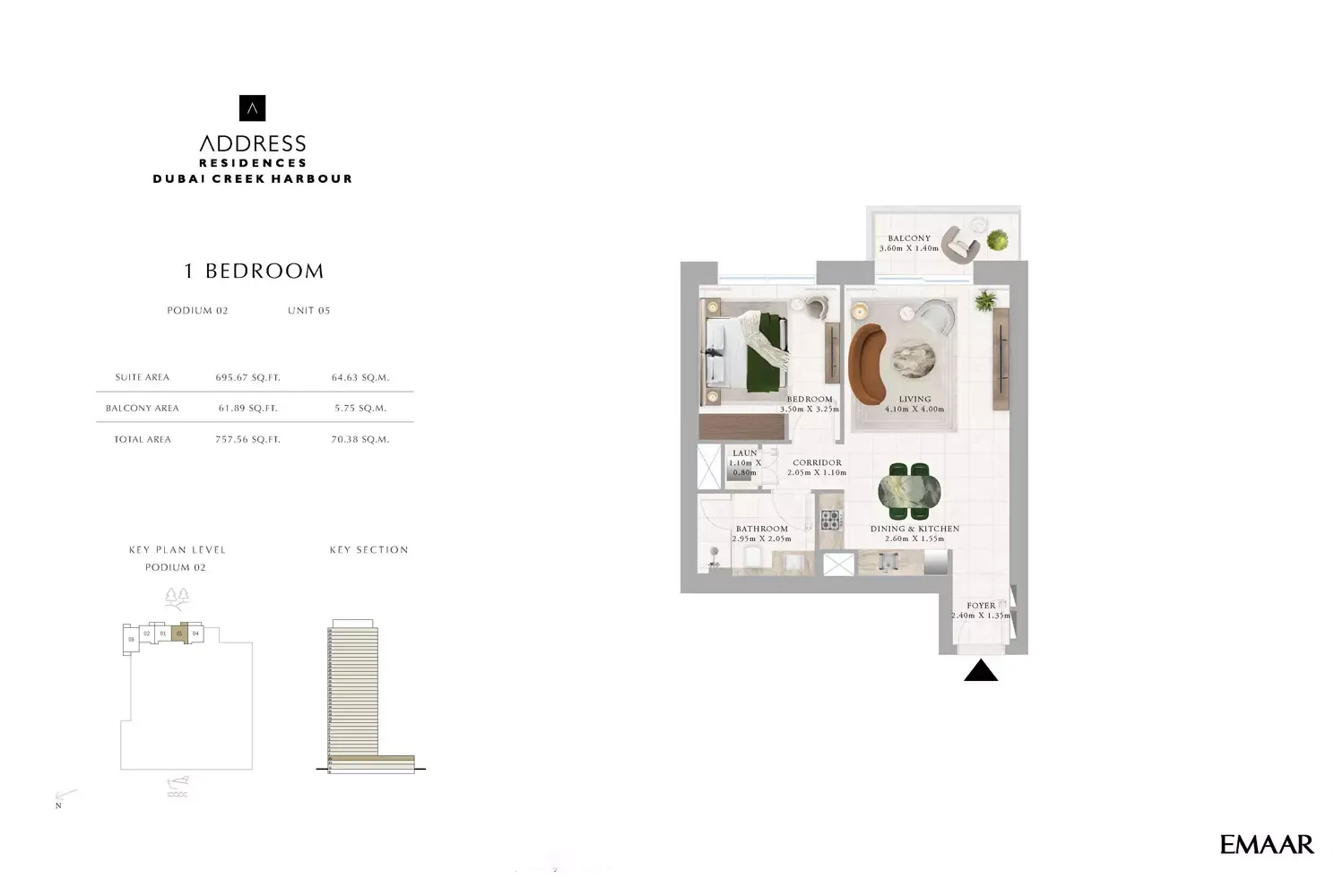 Floor plan for Type F