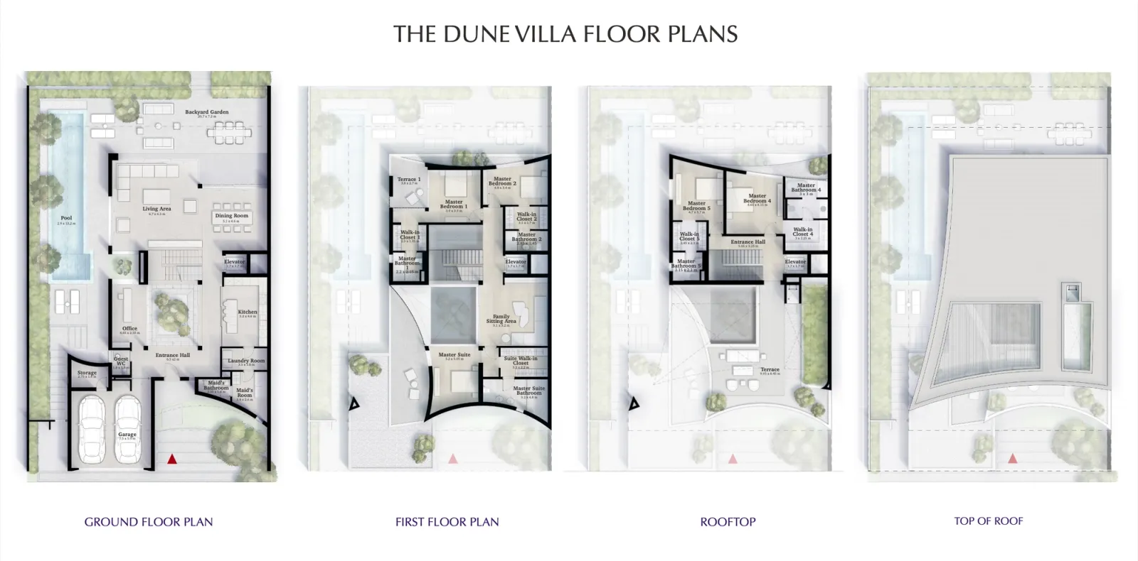 Floor plan for The Dune Villa