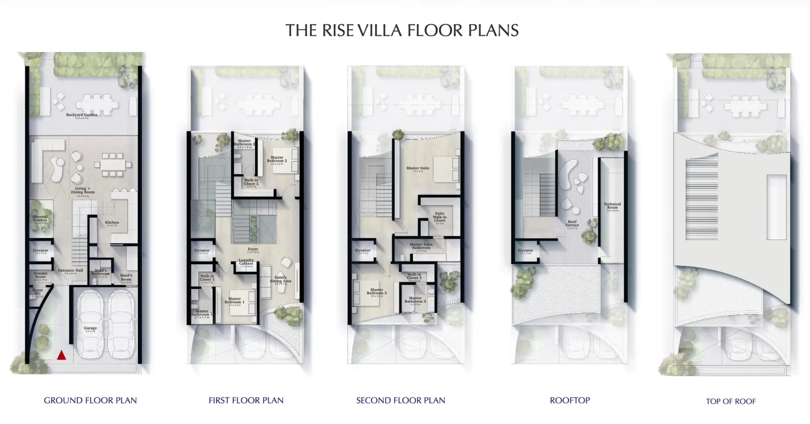 Floor plan for The Rise Villa