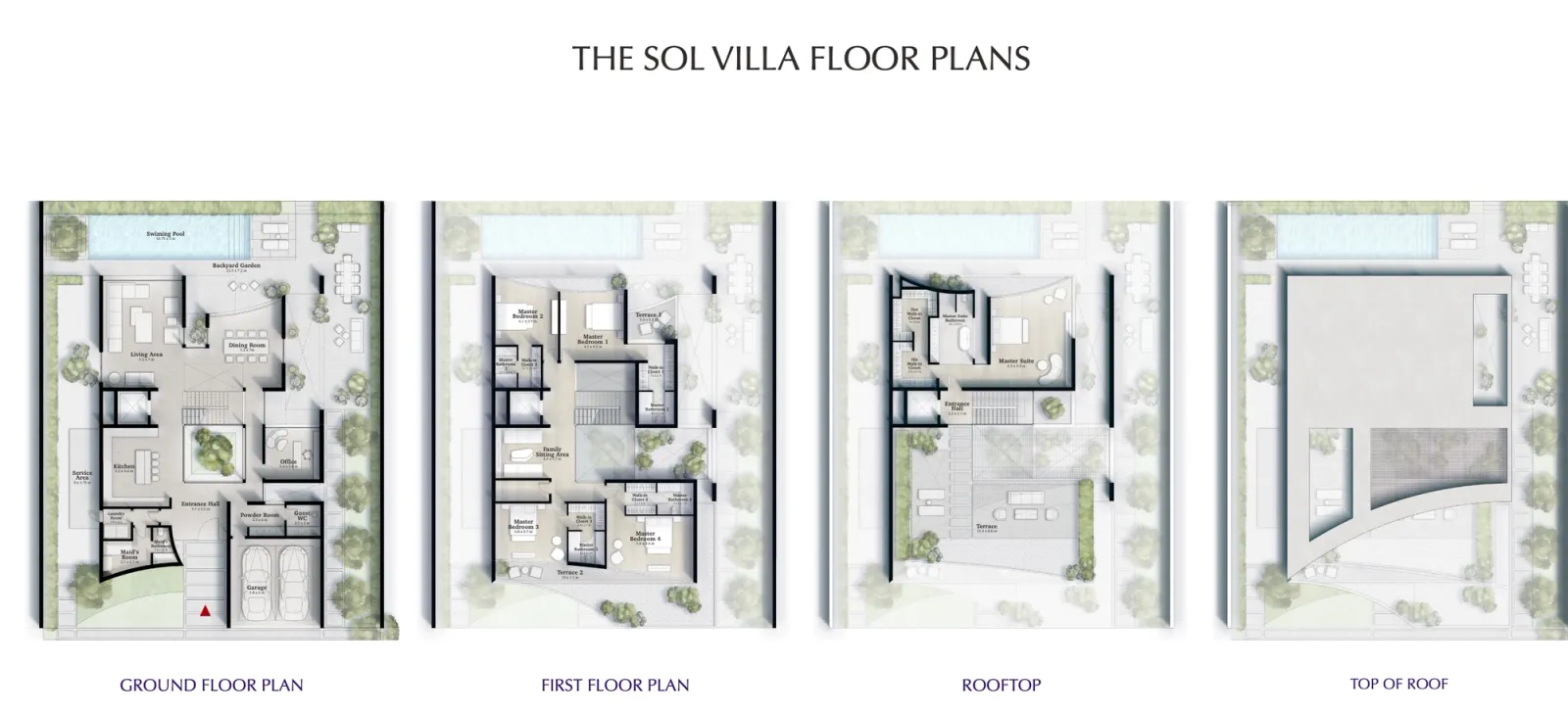 Floor plan for The Sol Villa