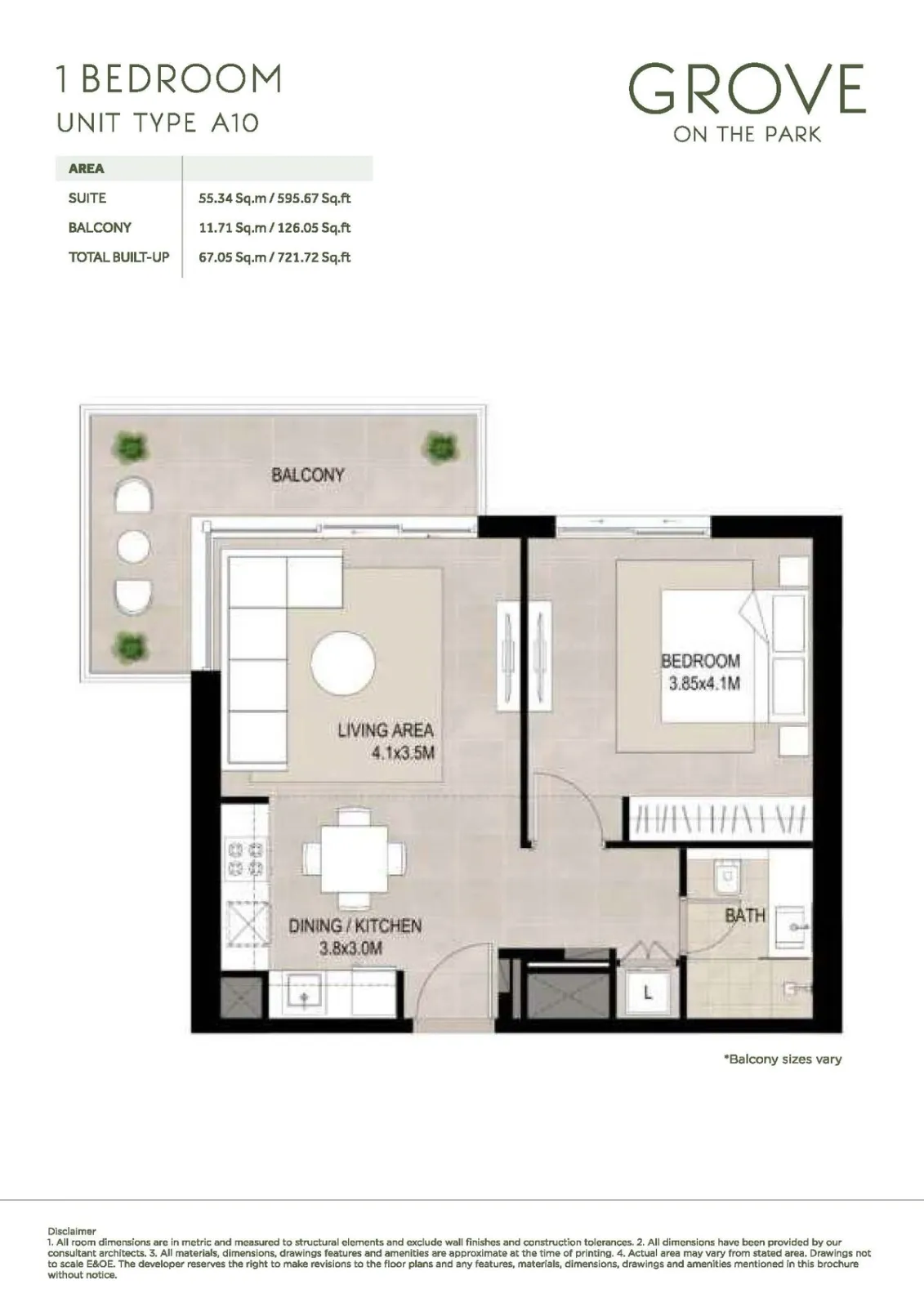 Floor plan for Type A10