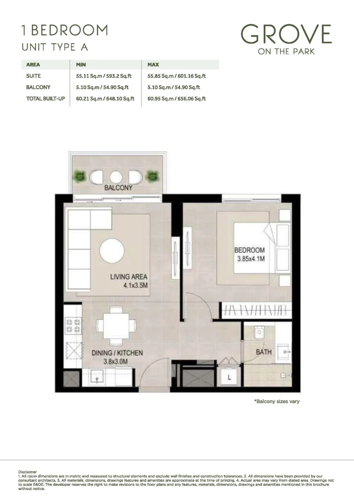 Floor plan for Type A