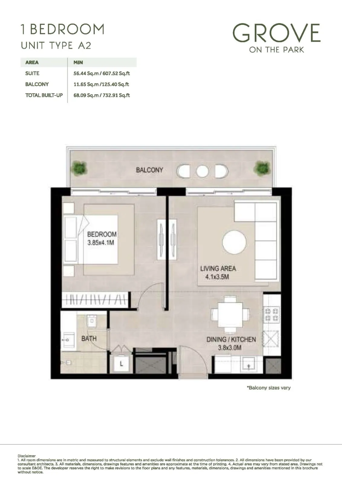 Floor plan for Type A2
