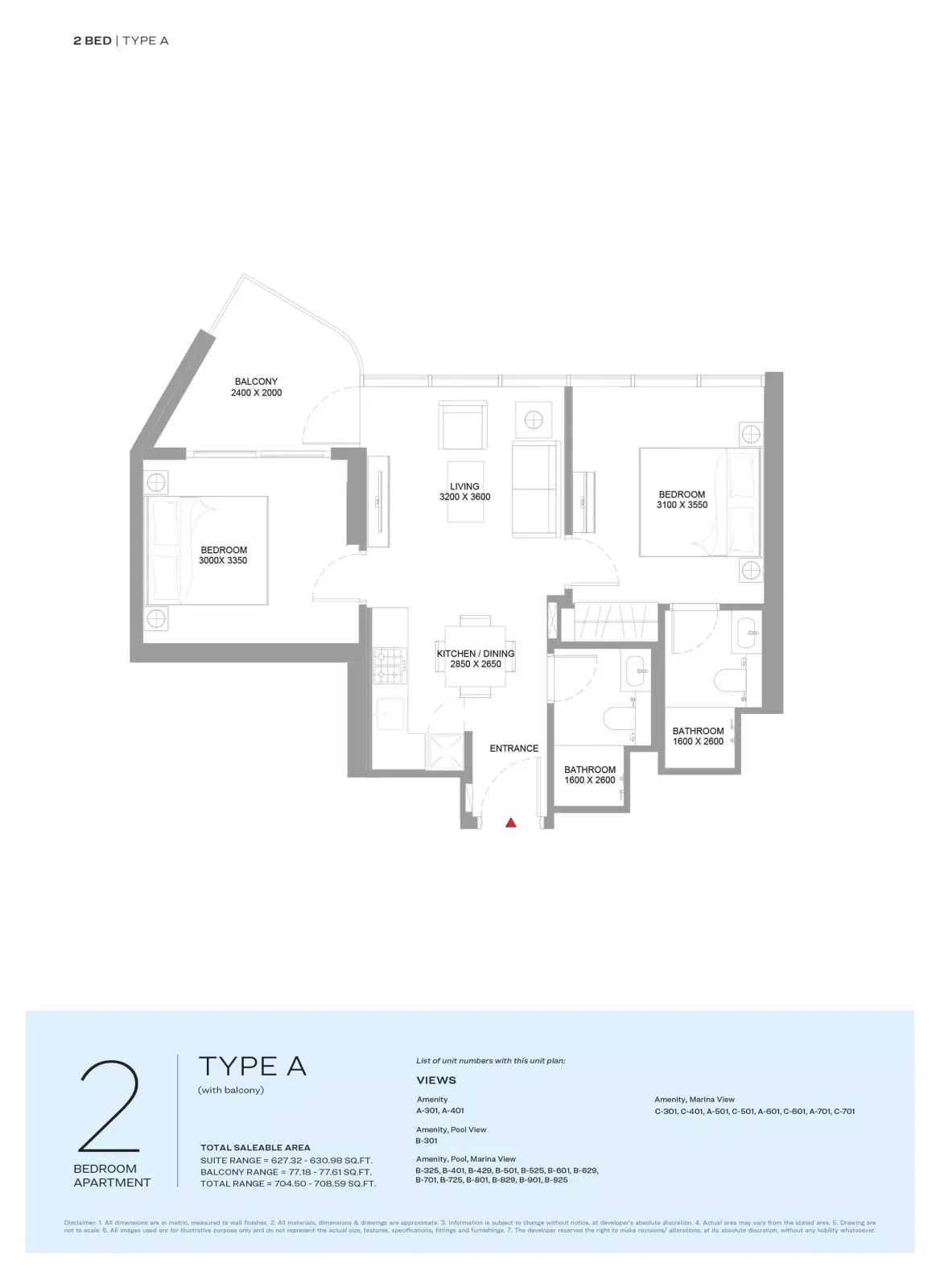 Floor plan for Type A