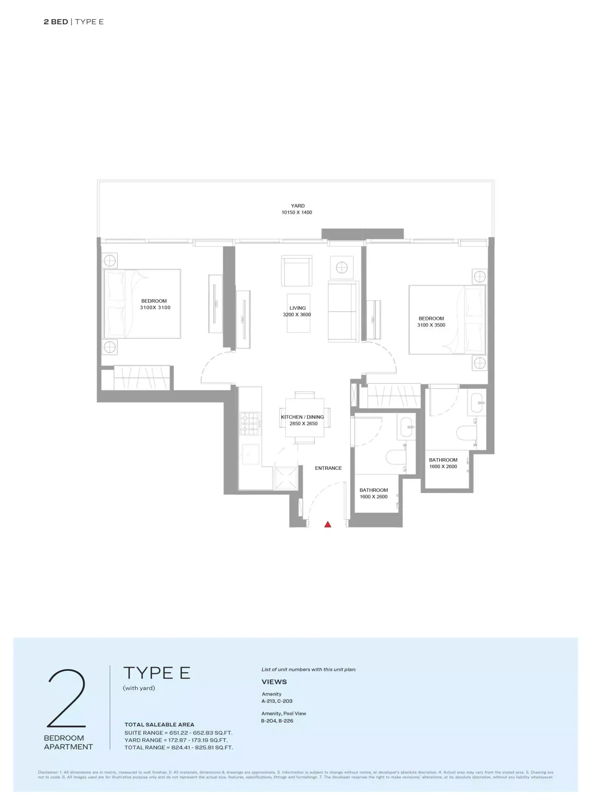 Floor plan for Type E