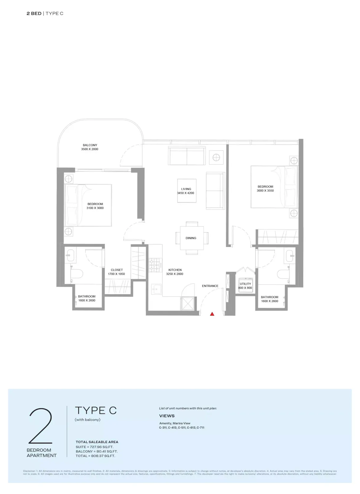 Floor plan for Type C