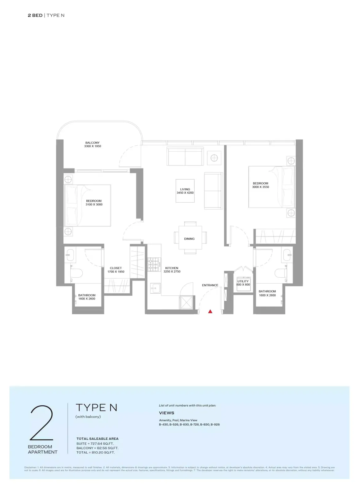Floor plan for Type N