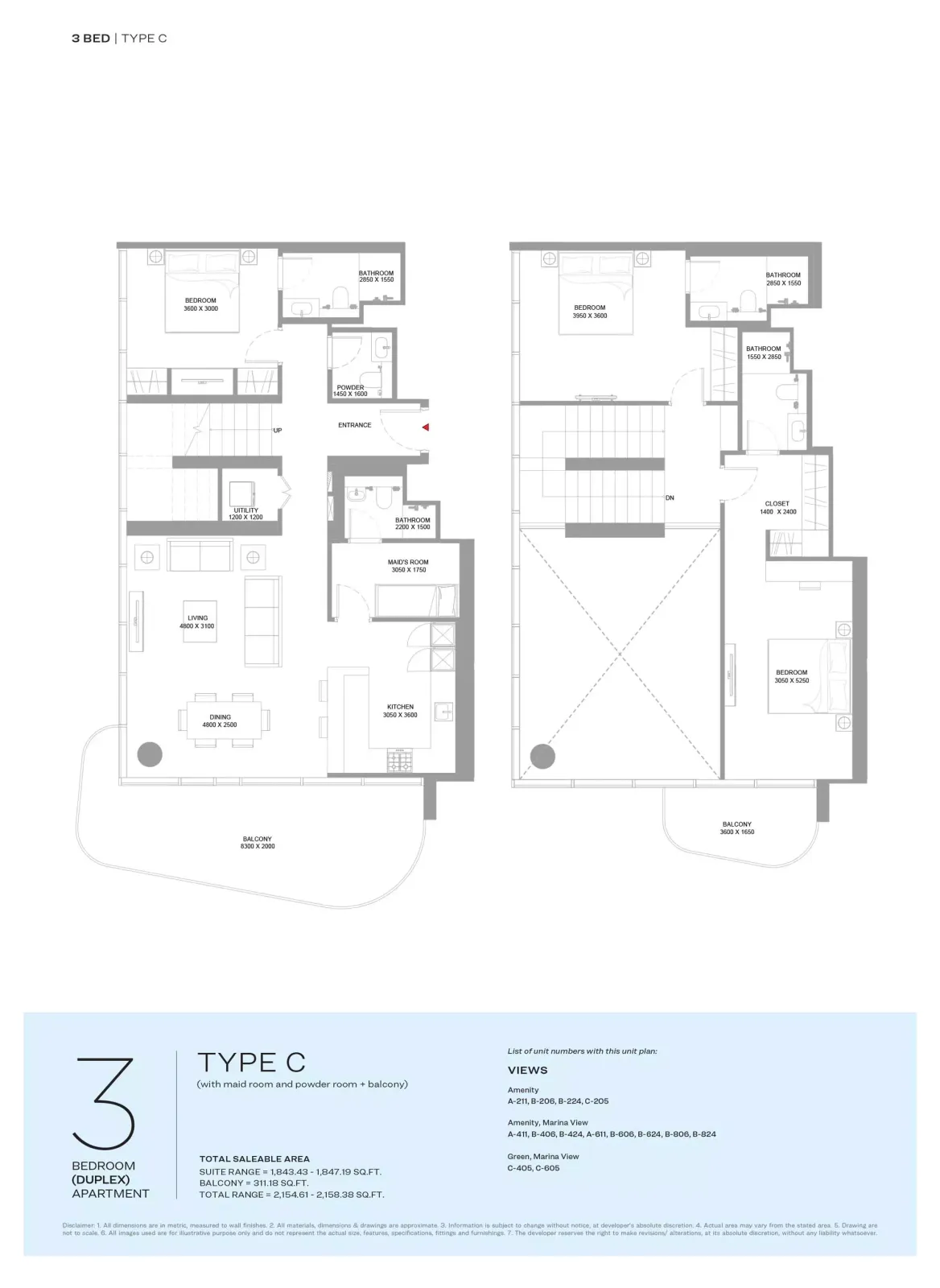 Floor plan for Type C