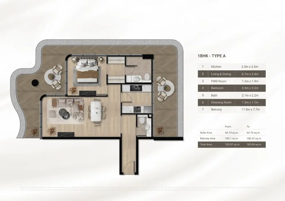 Floor plan for Type A
