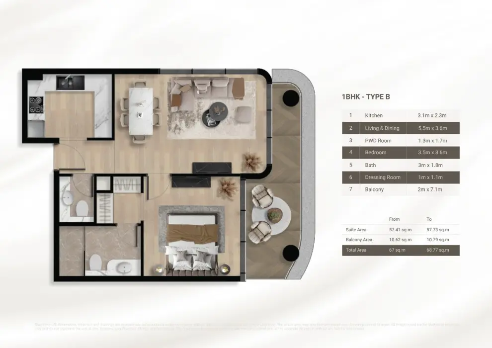 Floor plan for Type B