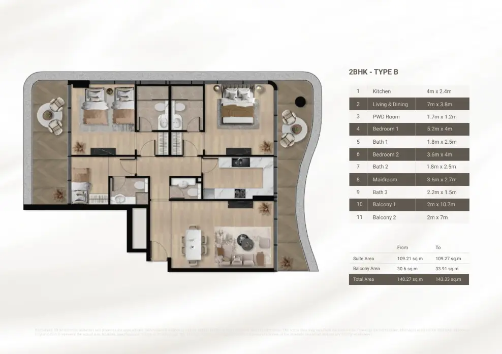 Floor plan for Type B
