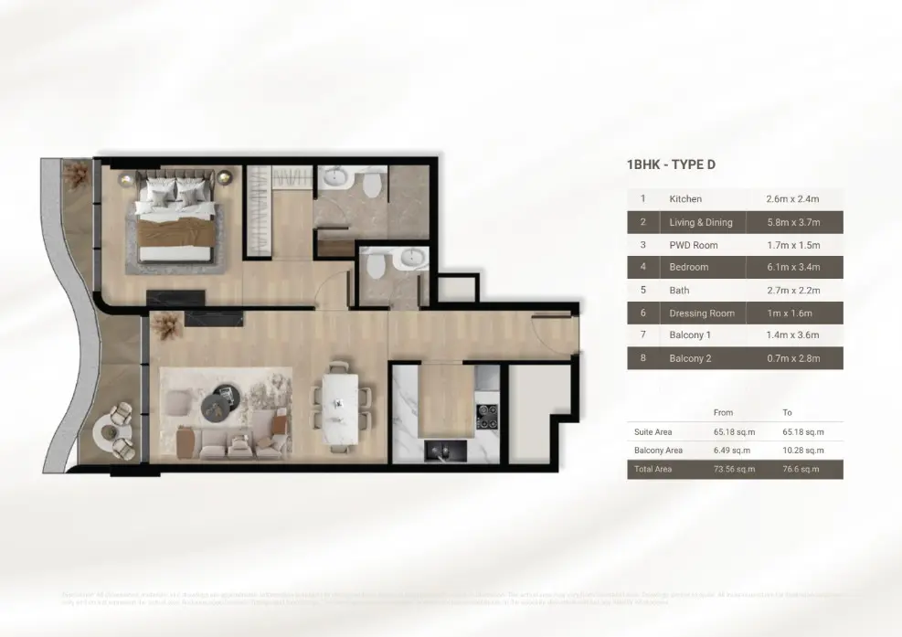 Floor plan for Type D