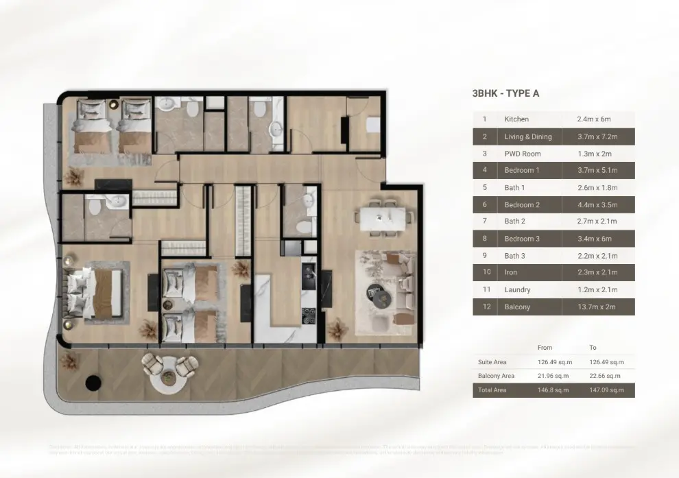 Floor plan for Type A