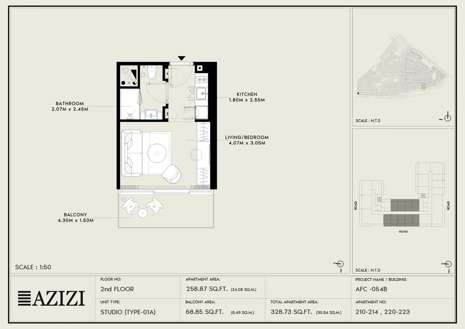 Floor plan for Type 01A