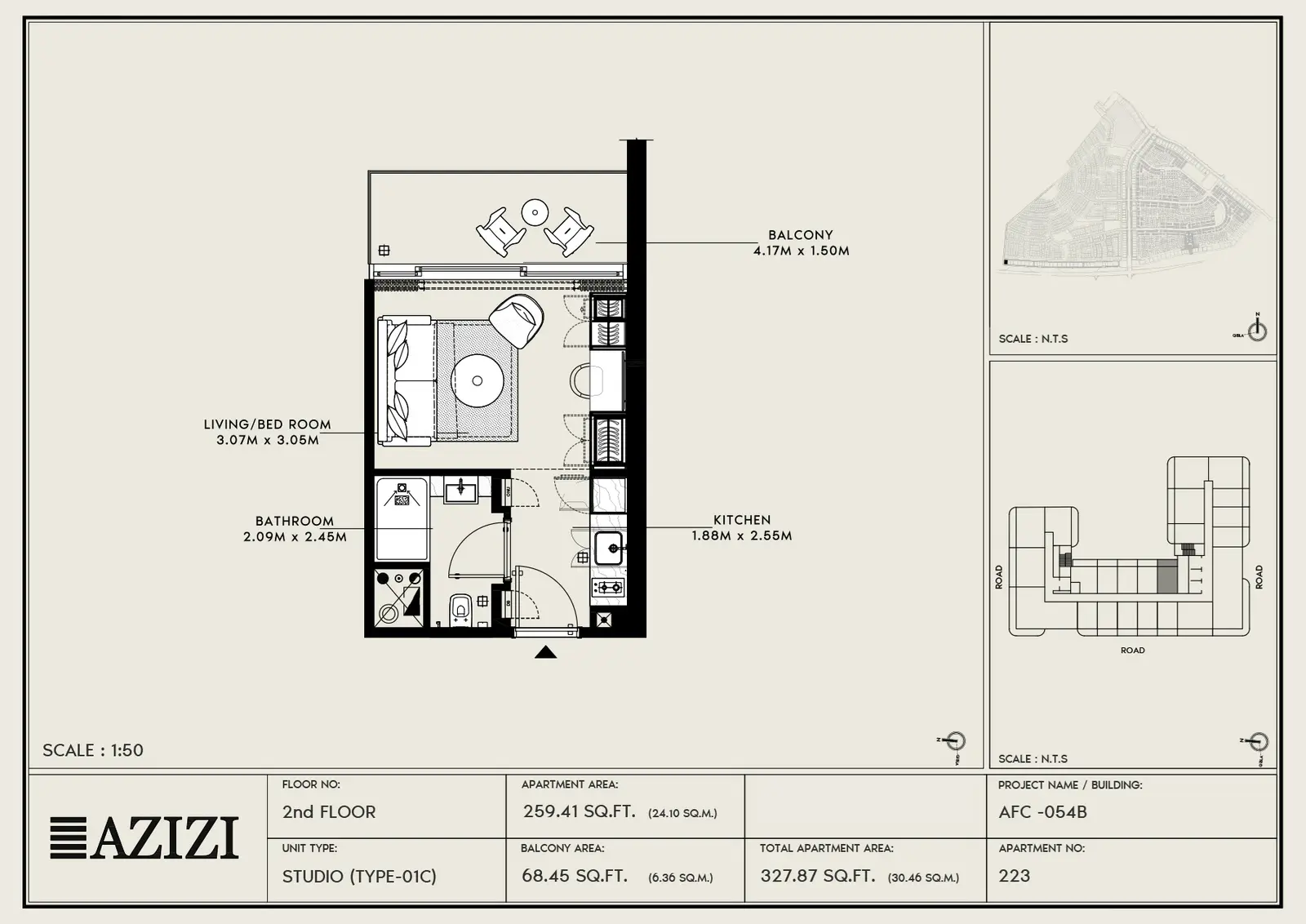 Floor plan for Type 01C