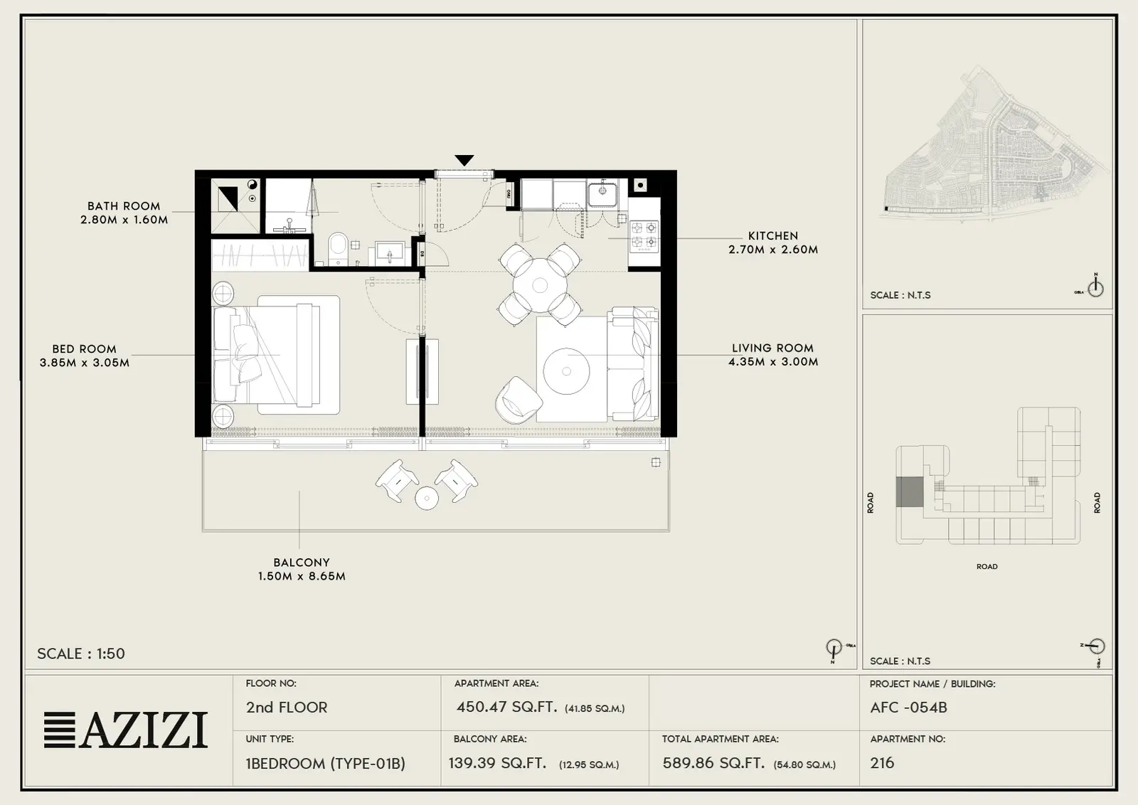 Floor plan for Type 01B