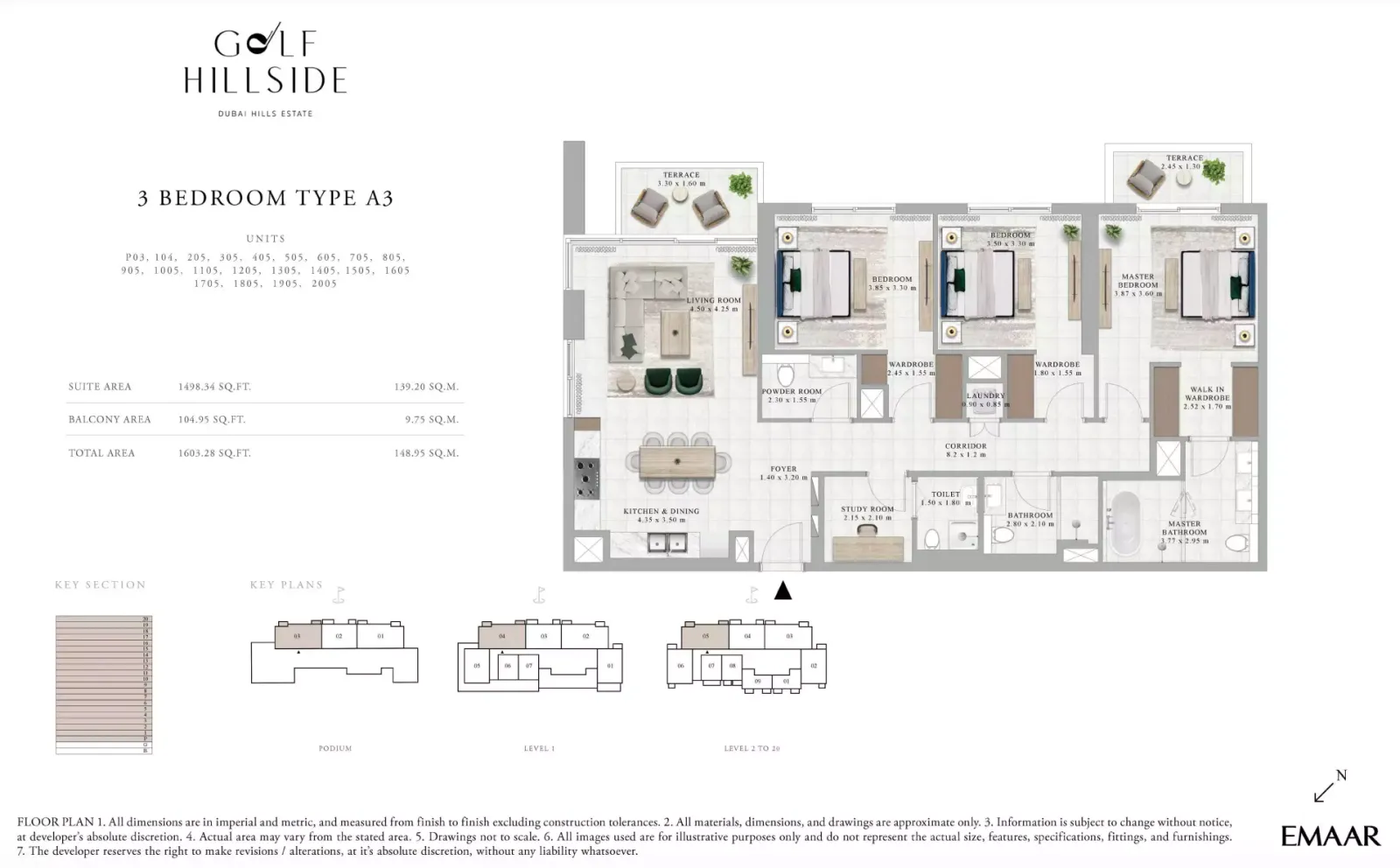 Floor plan for Type A3