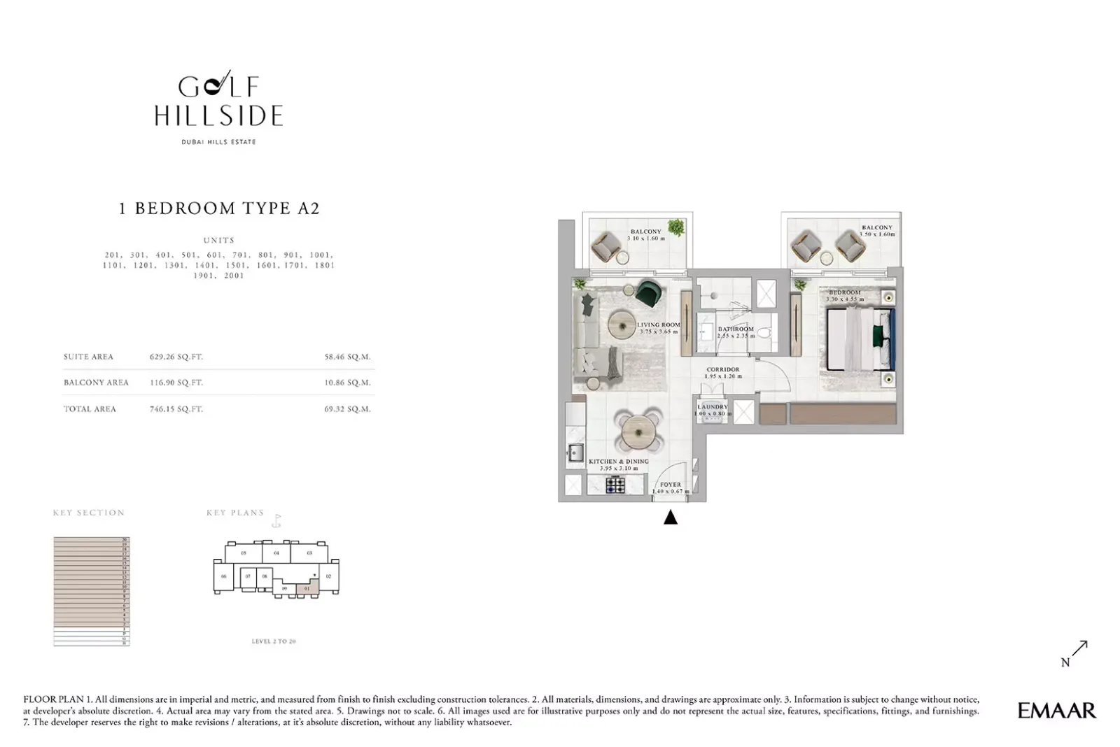 Floor plan for Type A2