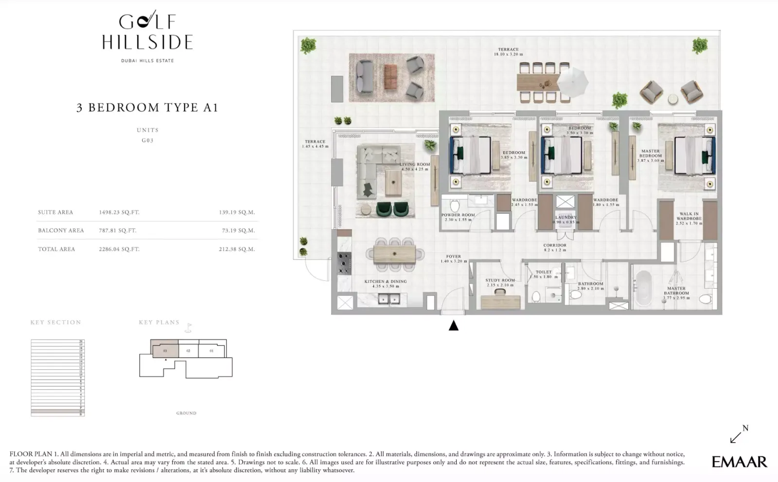 Floor plan for Type A1