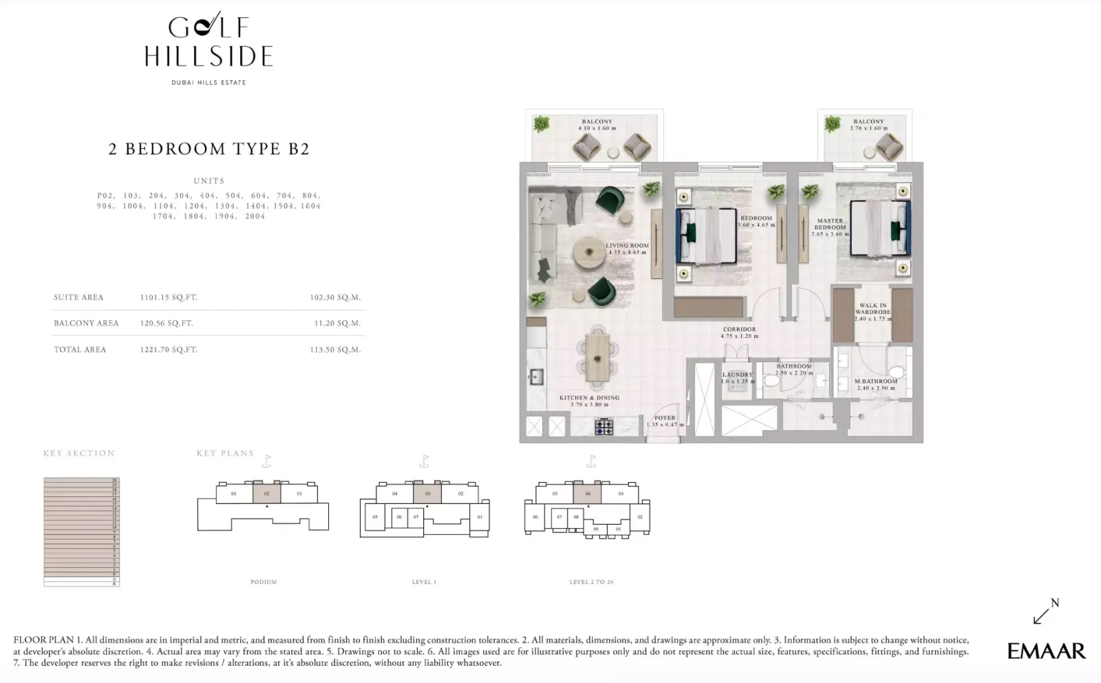 Floor plan for Type B2