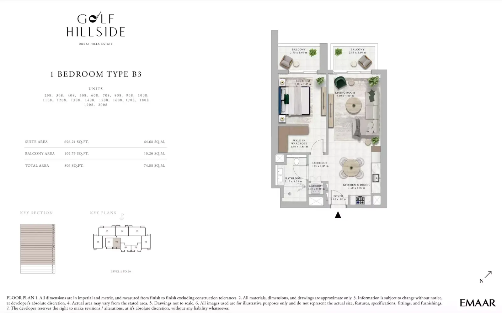 Floor plan for Type B3