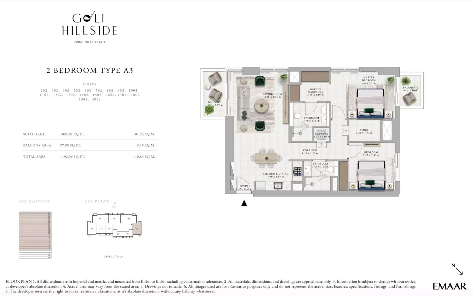 Floor plan for Type A3