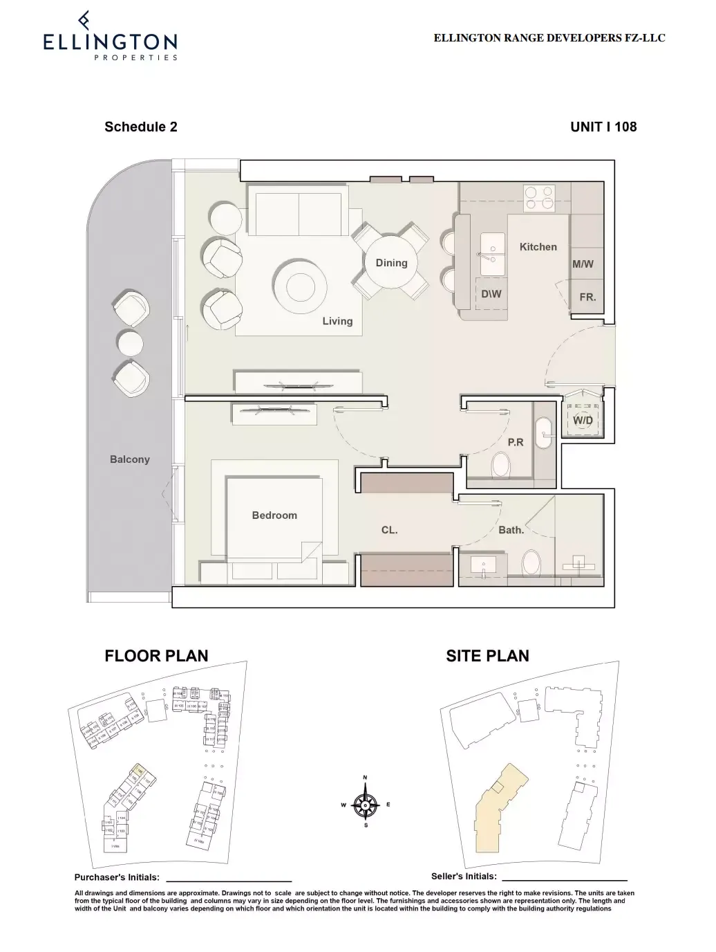 Floor plan for Type 108