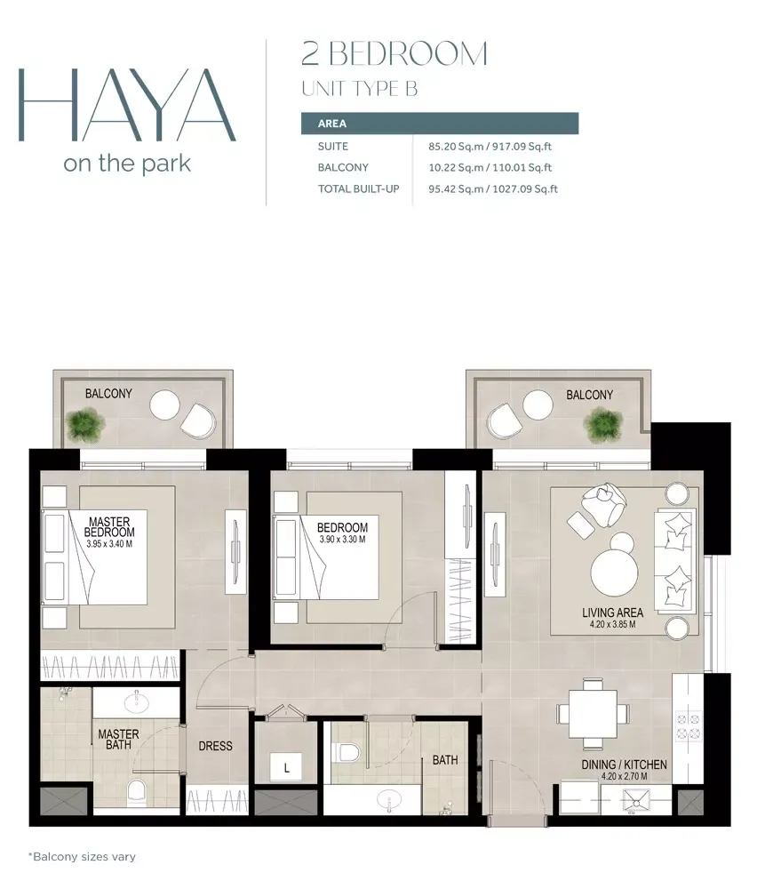Floor plan for Type B