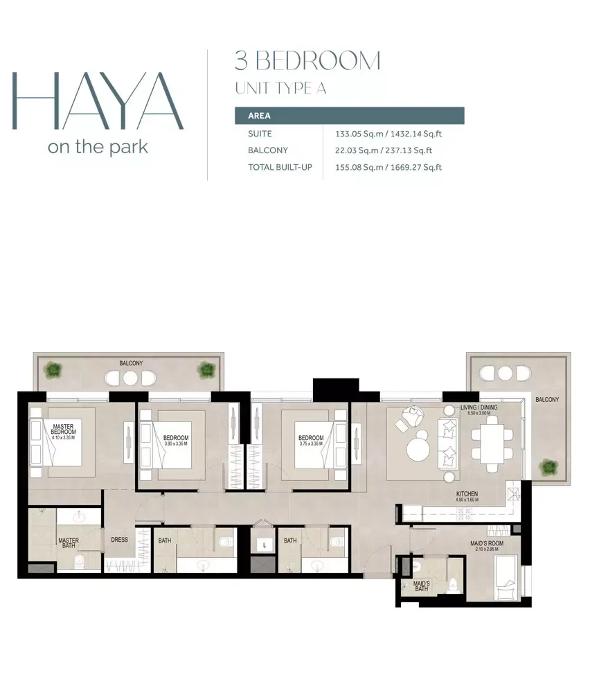 Floor plan for Type A