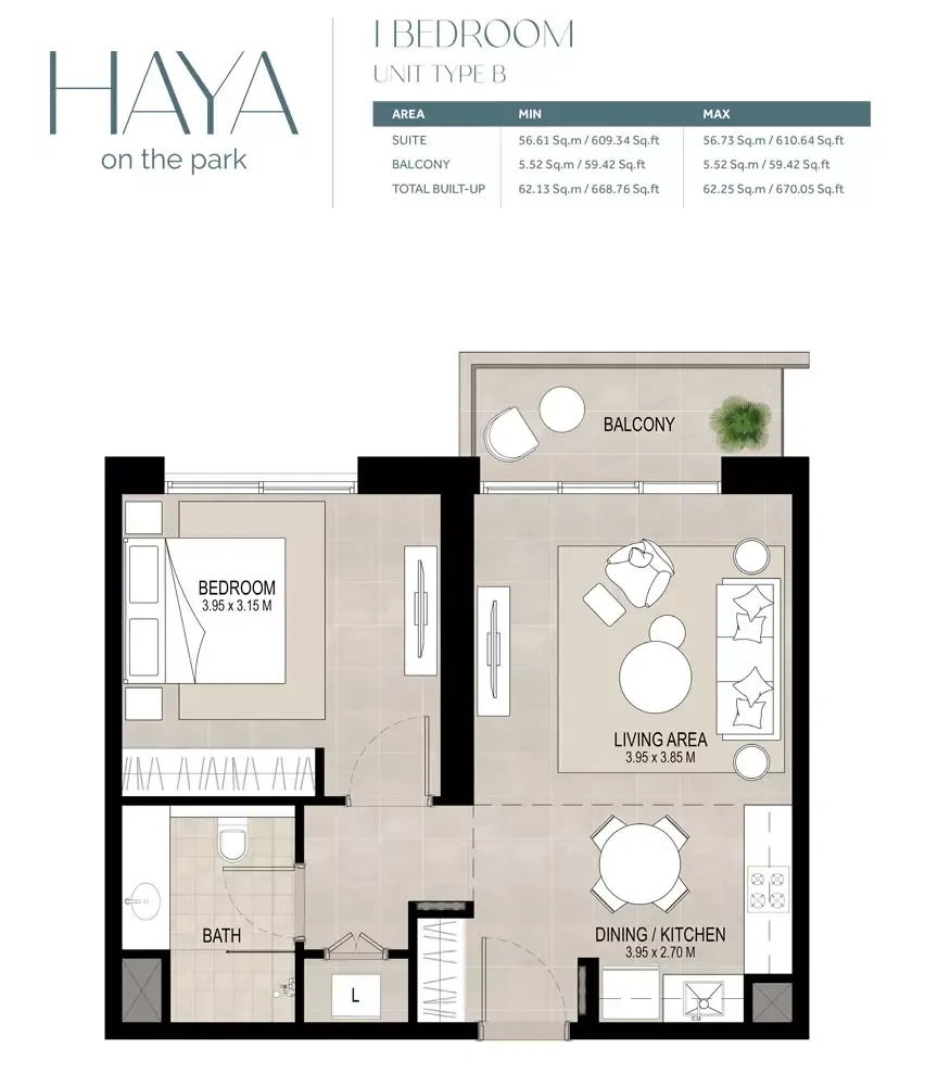 Floor plan for Type B