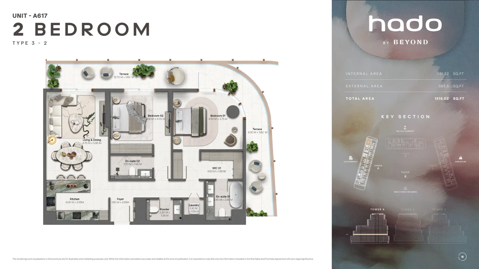 Floor plan for Type 3.2