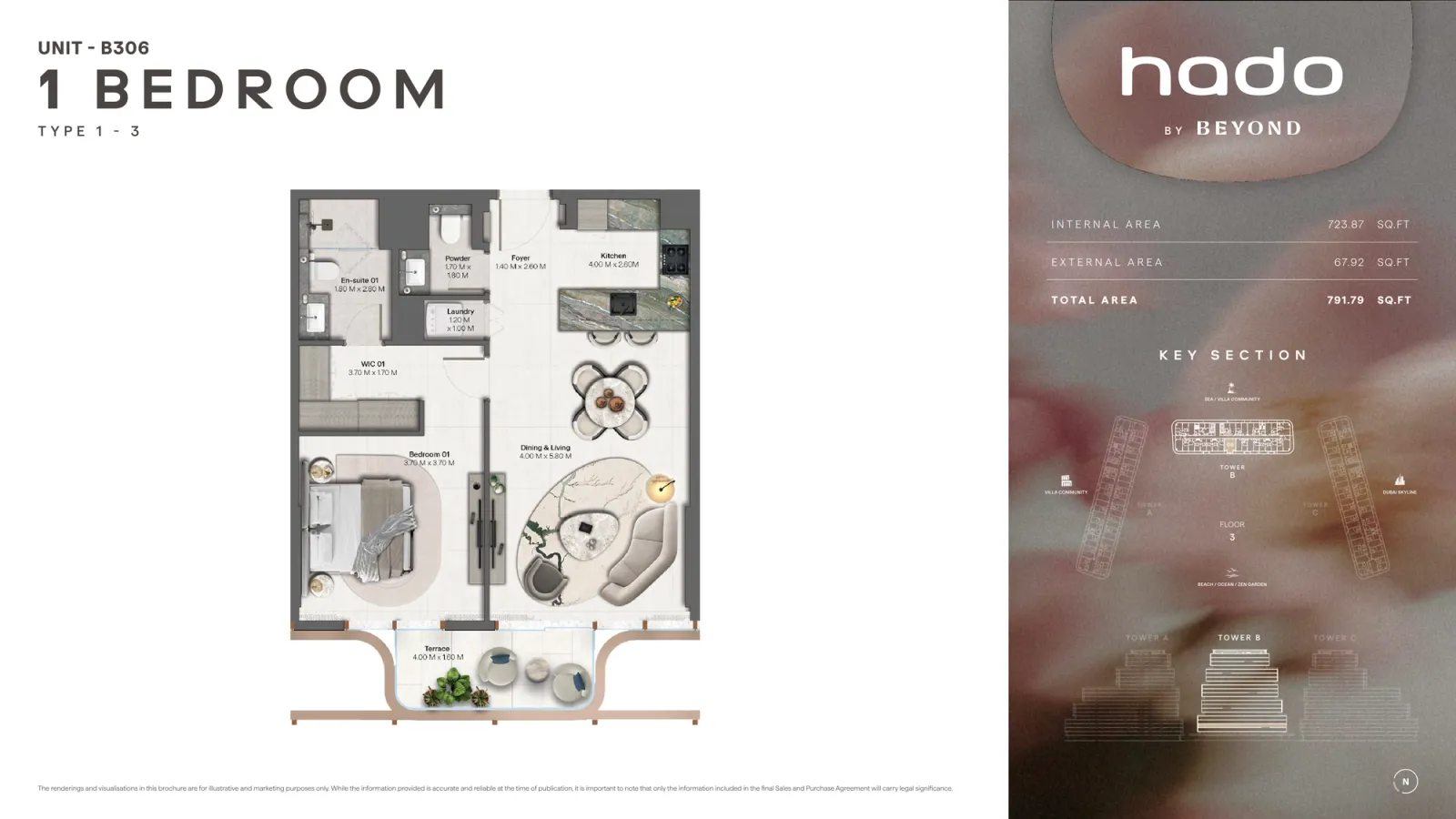 Floor plan for Type 1.3