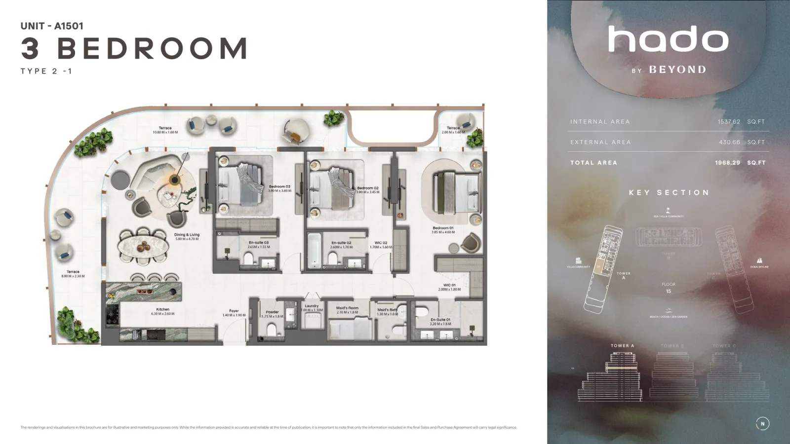 Floor plan for Type 2.1