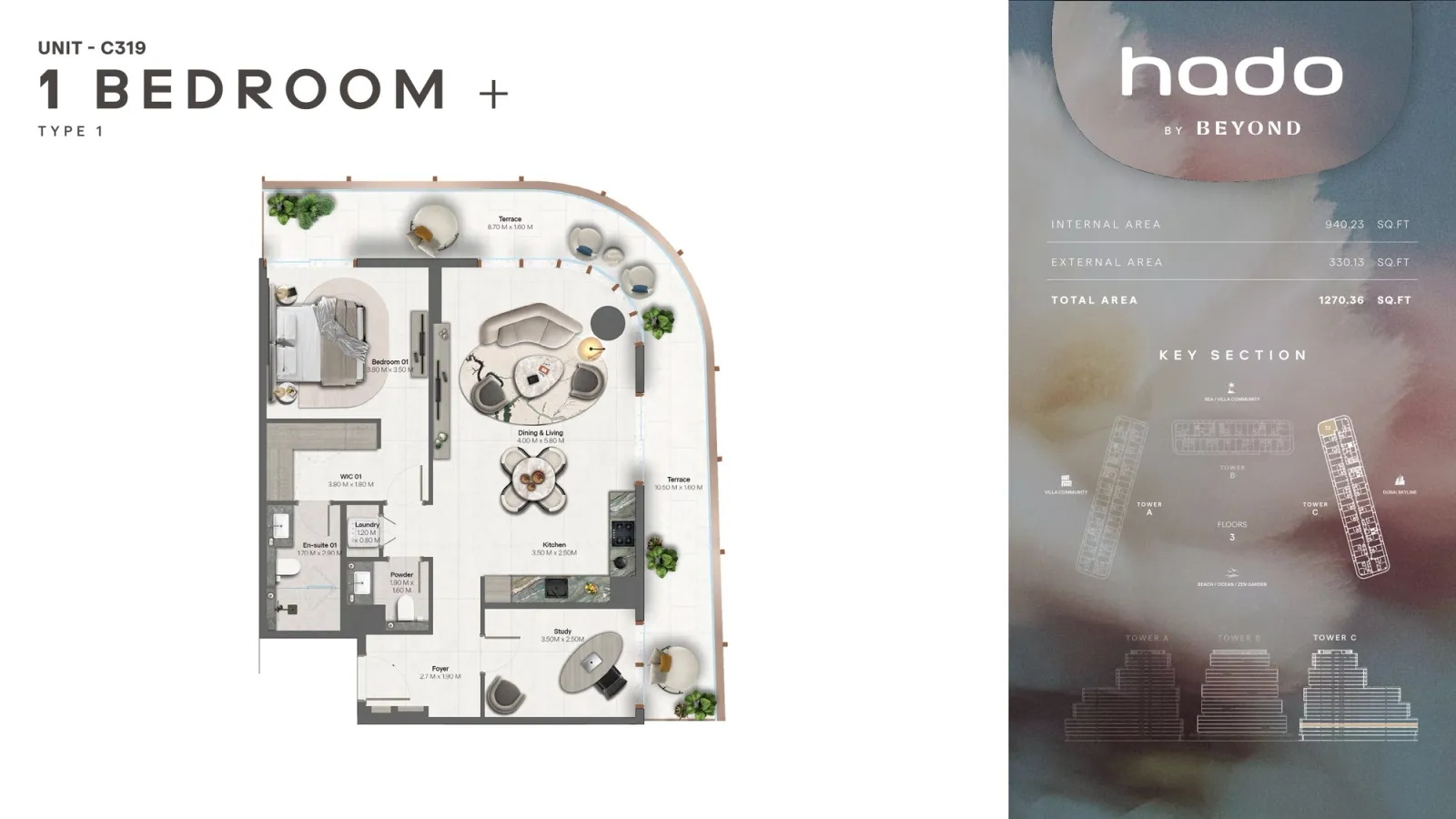 Floor plan for Type 1A