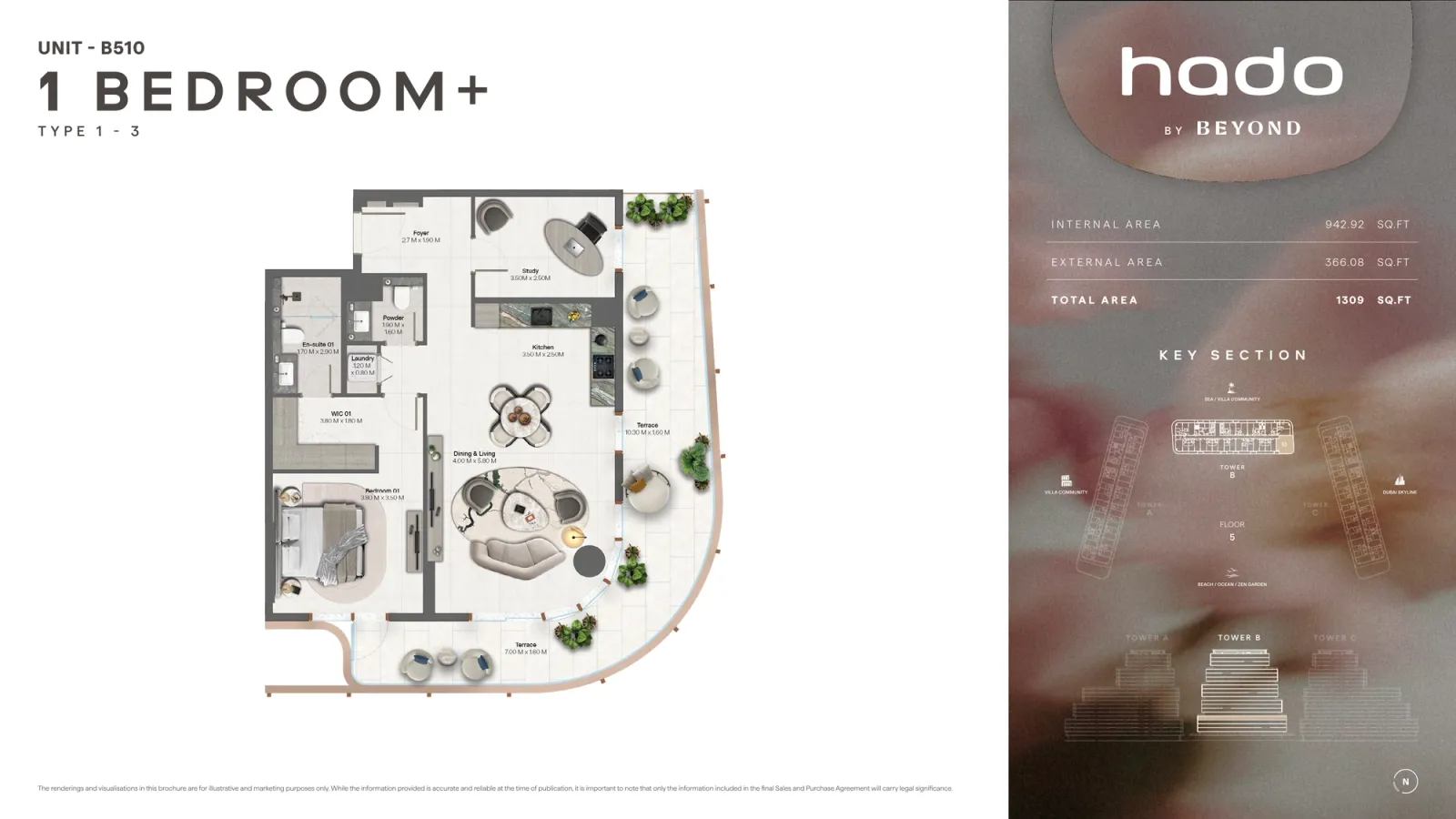 Floor plan for Type 1.3A