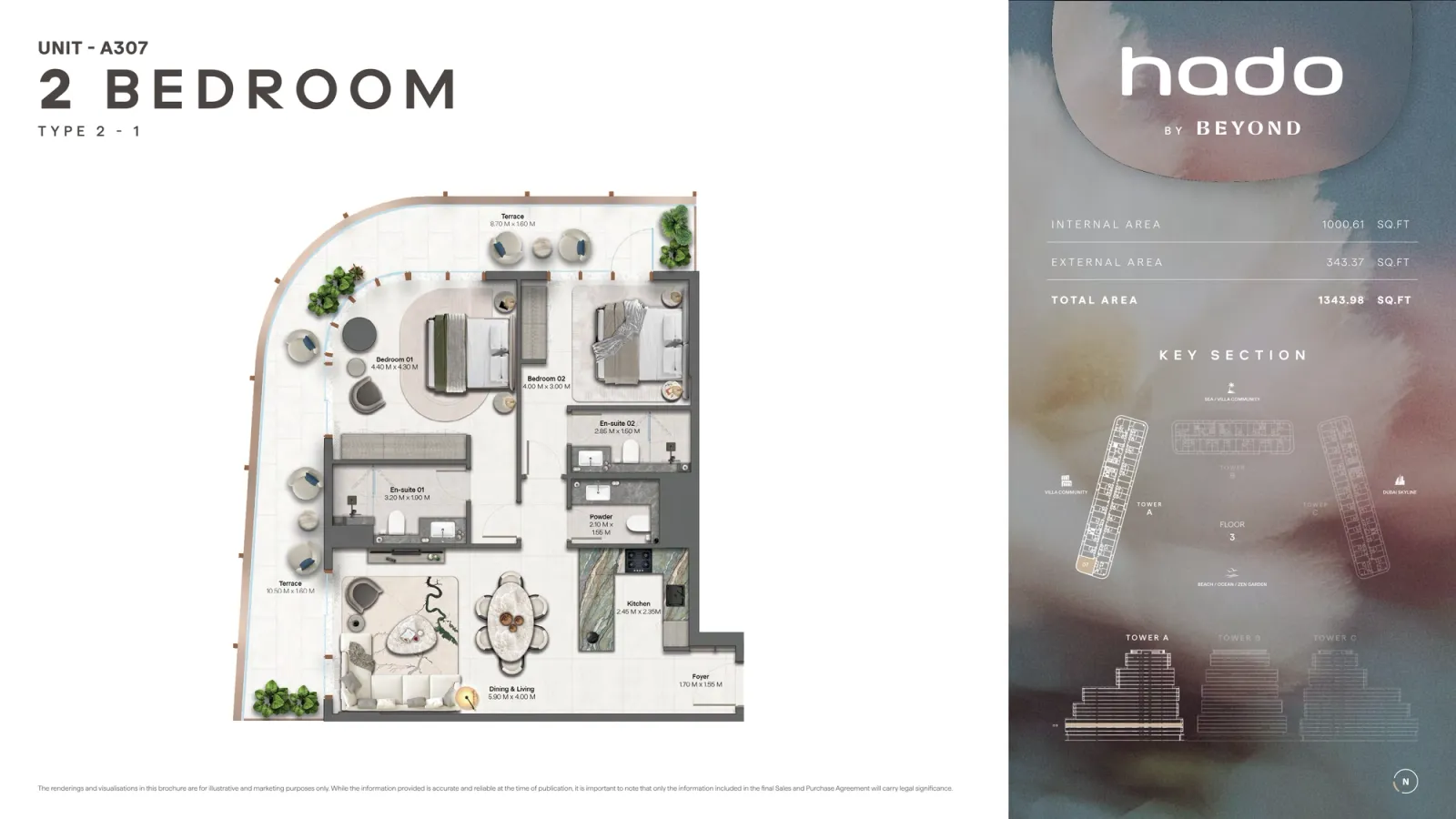 Floor plan for Type 2.1